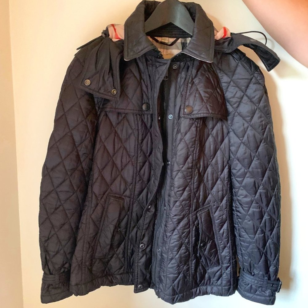 Burberry Quilted Hooded Jacket